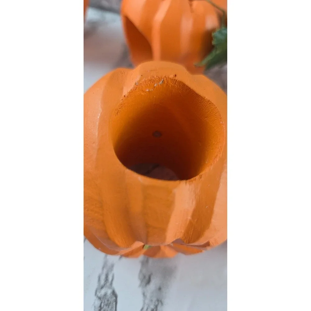 Pumpkin Shape Napkin Holders Set Of 6 Orange Green Pumpkin Patch Fall Halloween
